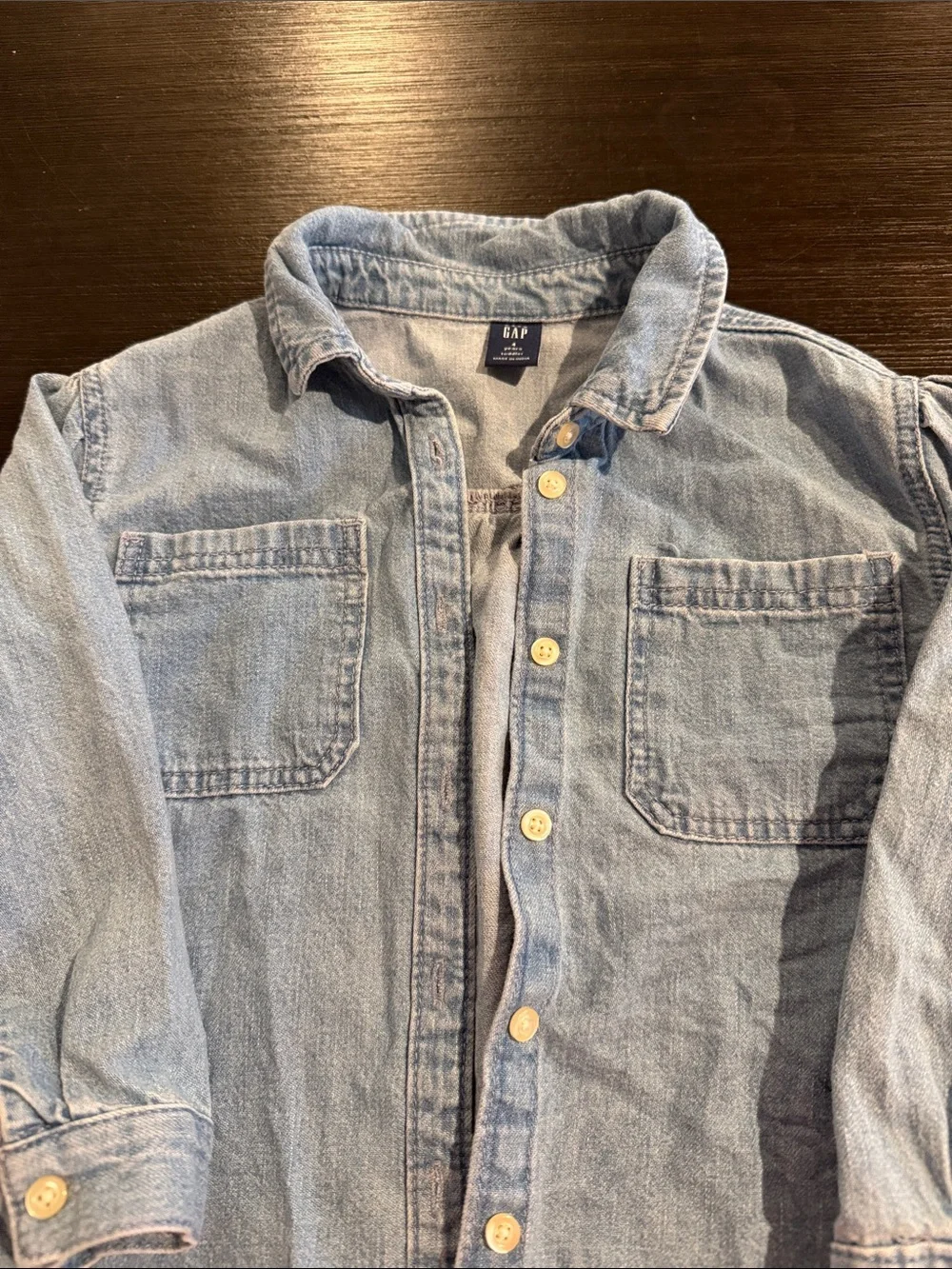 GAP Light Blue Denim Button-Down Shirt